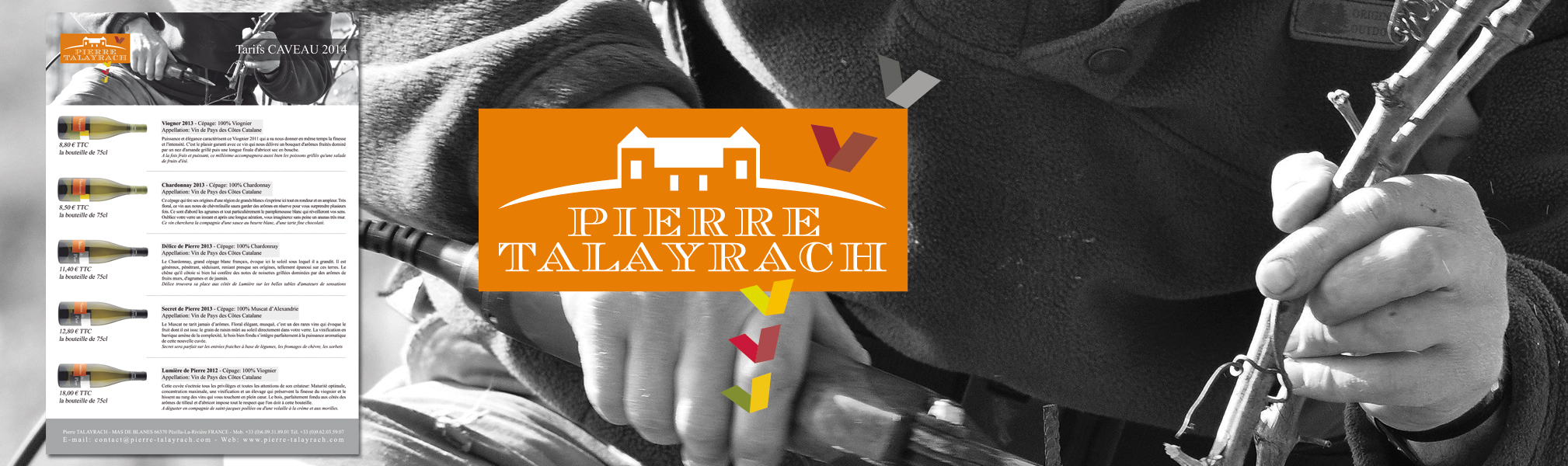 Pierre Talayrach - Fiches tarifs caveau, caviste, restaurant